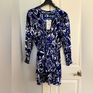 Zara: Multicolored Elastic Waistband Dress